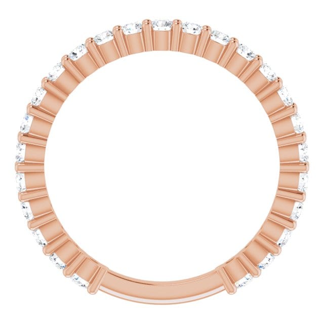 saveongems 14K Rose Natural Diamond Anniversary Band