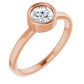 saveongems 5.5mm:: 5/8 CTW / I1 G-H / 6.0 14K Rose Natural Diamond Ring Sizes 3mm, 4.5mm, 5.5mm