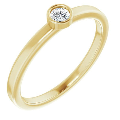saveongems 3mm:: 1/10 CTW / I1 G-H / 6.00 14K Yellow Natural Diamond