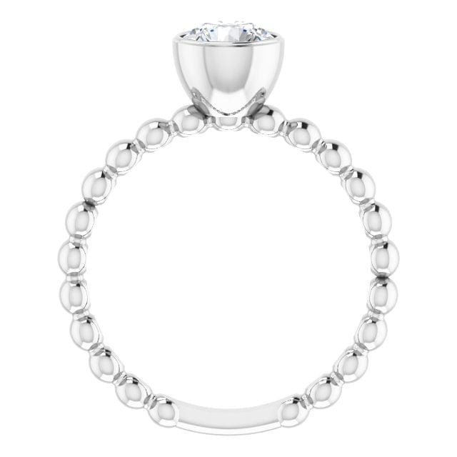 saveongems Jewelry 14K 9/10 CTW Natural Diamond Family Beaded Stackable Ring
