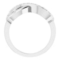 saveongems Jewelry 14K  .05 CTW Natural Diamond Infinity-Inspired Ring