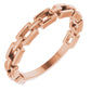 saveongems Jewelry 1.8mm / 4.00 / 14K Rose Chain Link Ring
