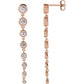 saveongems 1 3/4 ctw (38.1 mm) / VS F+ / 14K Rose Diamond graduated Earrings