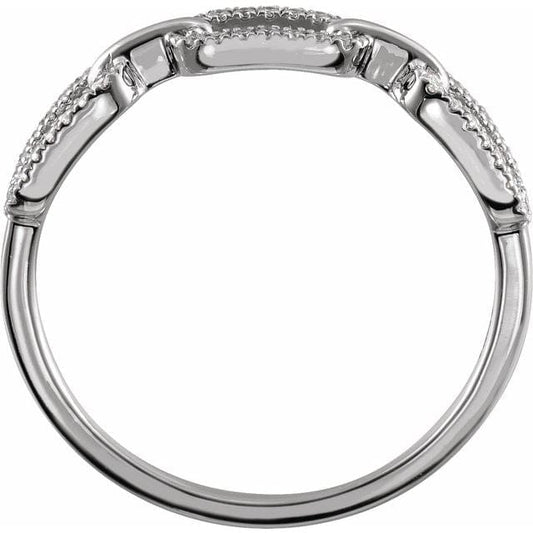 saveongems Jewelry 14K 1/6 CTW Natural Diamond Chain Link Ring