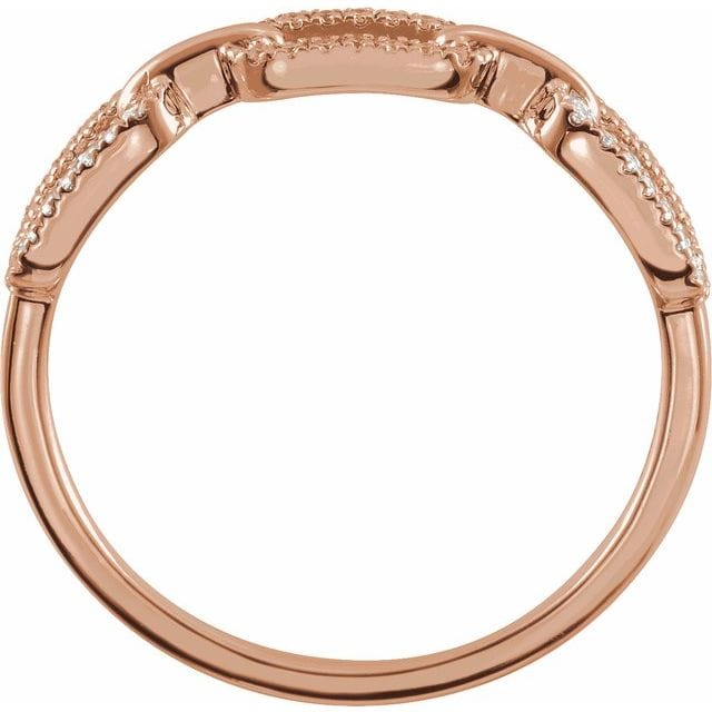 saveongems Jewelry 14K 1/6 CTW Natural Diamond Chain Link Ring