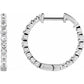 saveongems 19.3 mm / I1 / 14K White Natural Diamond Inside-Outside Hinged Hoop Earrings 14K Natural Diamond Inside-Outside Hinged Hoop Earrings