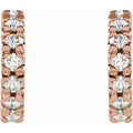 saveongems Lab-Grown Diamond French-Set Huggie Earrings