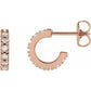 saveongems 10 mm: 1/3 CTW / SI1-SI2 (G-H) / 14K Rose Gold Lab-Grown Diamond French-Set Huggie Earrings