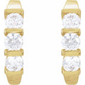 saveongems Jewelry 14K Natural Diamond J-Hoop Earrings Sizes,1/2 CTW,9/10CTW,1 1/2 CTW