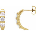 saveongems Jewelry 2.8mm::1/2 CTW / I1 G-H / 14K Yellow 14K Natural Diamond J-Hoop Earrings Sizes,1/2 CTW,9/10CTW,1 1/2 CTW