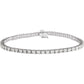 saveongems 2.8 mm:: 4 CTW / I1 G-H / 14K White 14K Natural Diamond Line 7 1/4" Bracelet