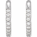 saveongems 14K Natural Diamond Accented Huggie Earrings