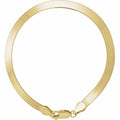 saveongems Jewelry 4.6mm / 7 Inch (Bracelet ONLY*) / 14K Yellow Flexible Herringbone Chain 4.6mm