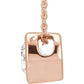 saveongems Bezel-Set Solitaire Necklace 16-18"