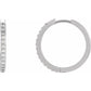 saveongems 18 mm :: 1/5 CTW / I1 G-H / 14K White 14K Natural Diamond Accented Huggie Earrings