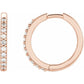 saveongems 15 mm :: 1/6 CTW / I1 G-H / 14K Rose 14K Natural Diamond Accented Huggie Earrings