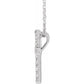 saveongems Jewelry 14K Natural Diamond French-Set Cross 16-18" Necklace