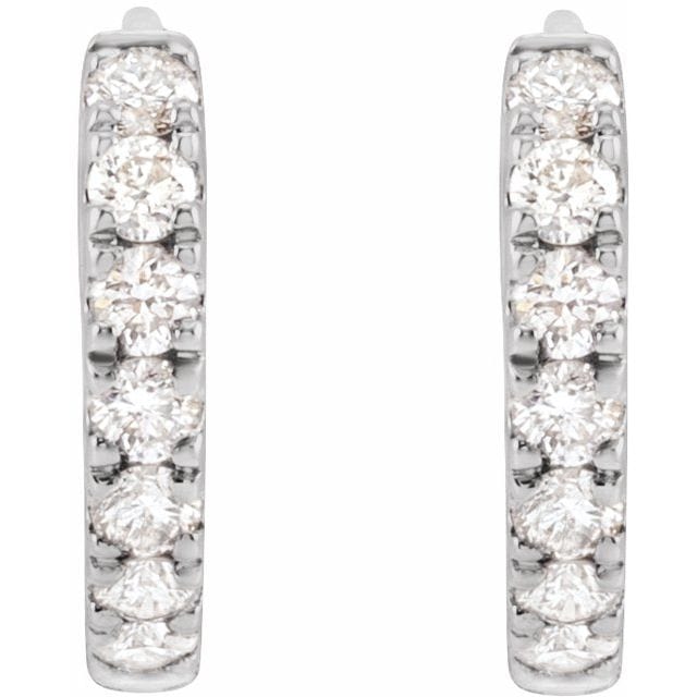 saveongems Jewelry Diamond Hoop Earrings