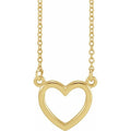 saveongems Jewelry 10.8 x 10mm / 16 Inch / 14K Yellow 14K Heart 16