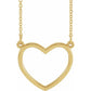 saveongems Jewelry 17 x 15.8mm / 16 Inch / 14K Yellow 14K Heart 16" Necklace