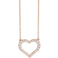 saveongems Jewelry 3/8ctw::15.4x18mm / 16-18" / 14K Rose Heart Diamond Necklace