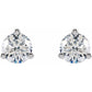 saveongems 3-Prong Round Diamond Stud Earrings 1/6-2 Carat Total Weight