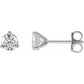 saveongems 3/4 ctw (4.5mm) / 14K White / SI1-SI2 G-H 3-Prong Round Diamond Stud Earrings 1/6-2 Carat Total Weight
