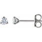 saveongems 1/5ctw (3mm) / 14K White / SI1-SI2 G-H 3-Prong Round Diamond Stud Earrings 1/6-2 Carat Total Weight