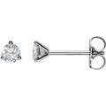 saveongems 1/4 ctw (3.3mm) / 14K White / SI1-SI2 G-H 3-Prong Round Diamond Stud Earrings 1/6-2 Carat Total Weight