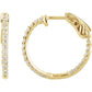 saveongems 26.5 mm :: 1 CTW / I1 H+ / 14K Yellow 14K Natural Diamond Inside-Outside Hinged Hoop Earrings