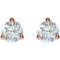 saveongems 3-Prong Round Diamond Stud Earrings 1/6-2 Carat Total Weight