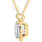 saveongems Jewelry 14K Imitation White Diamond & .05 CTW Natural Diamond 16.5" Necklace