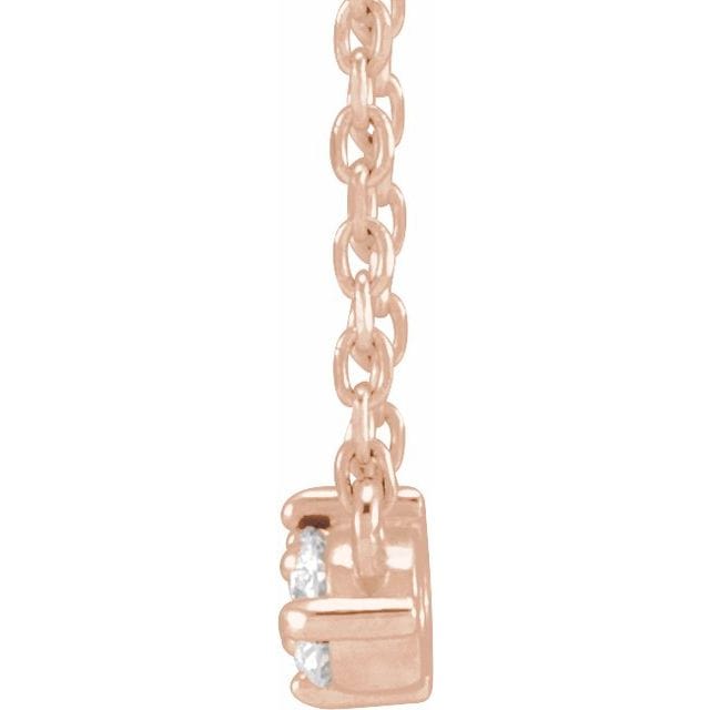 saveongems Jewelry 14K 1/5 CTW Natural Diamond Three-Stone 18" Necklace