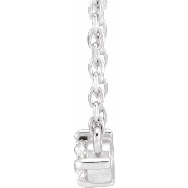 saveongems Jewelry 14K 1/5 CTW Natural Diamond Three-Stone 18" Necklace