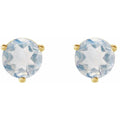 saveongems Jewelry 14K Natural Blue Moonstone Friction Post Earrings