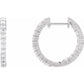 saveongems 17.2 mm / I1 / 14K White Natural Diamond Inside-Outside Hinged Hoop Earrings 14K Natural Diamond Inside-Outside Hinged Hoop Earrings