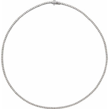 saveongems 2mm :: 5 3/4 CTW / SI1-SI2 G-H / 14K White LG Diamond Tennis necklace 16"