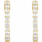 saveongems 14K Natural Diamond Inside-Outside Hinged Hoop Earrings