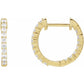 saveongems 14.5 mm / I1 / 14K Yellow Natural Diamond Inside-Outside Hinged Hoop Earrings 14K Natural Diamond Inside-Outside Hinged Hoop Earrings