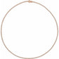 saveongems 2mm :: 5 3/4 CTW / SI1-SI2 G-H / 14K Rose LG Diamond Tennis necklace 16"