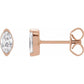 saveongems 5 x 3mm :: 1/3 CTW / SI G-H / 14K Rose Marquise Diamond Stud Earrings 1/6-1/2 Carat Total Weight