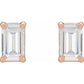 saveongems 14K Emerald 4-Prong Lab-Grown Diamond Stud Earrings