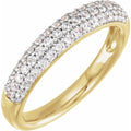 saveongems Jewelry 1/2 ctw (1.4mm) / 6.00 / 14K Yellow Diamond Accented Ring