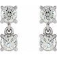 saveongems Jewelry Diamond Two-Stone Earrings .25 Carat Total Weight