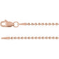 saveongems Jewelry 1.5mm / 16 Inch / 14K Rose Hollow Bead Chain