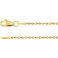 saveongems Jewelry 1.5mm / 16 Inch / 14K Yellow Hollow Bead Chain