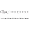 saveongems Jewelry 1.5mm / 16 Inch / 14K White Hollow Bead Chain