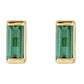 saveongems Jewelry 14K Natural Green Tourmaline Channel-Set Earrings