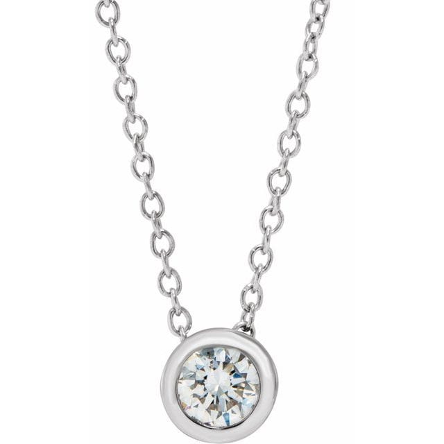 Diamond Solitaire 4 mm Necklace
