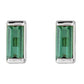 saveongems Jewelry 14K Natural Green Tourmaline Channel-Set Earrings